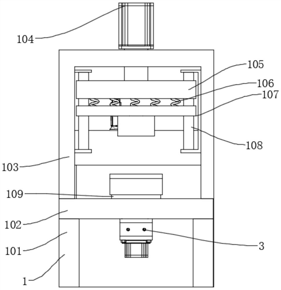 Running wheel forging and pressing device of electric pole steel die