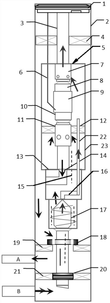 A pre-pump oil-water separation single-unit double-pump injection-production system