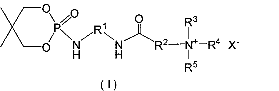 Phosphorus-nitrogen quaternary ammonium as well as preparation method and application thereof