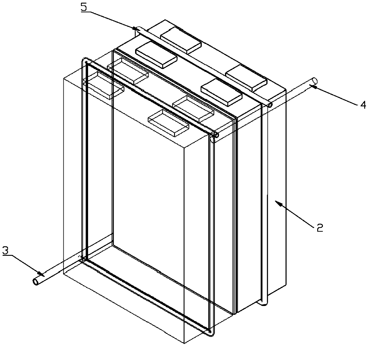 Power battery thermal management module based on liquid metal