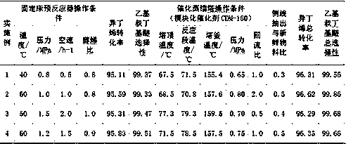 Ethyl tert-butyl ether etherification preparation process method