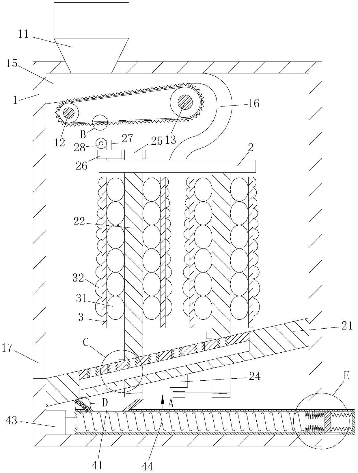 Corn flour food processing production device