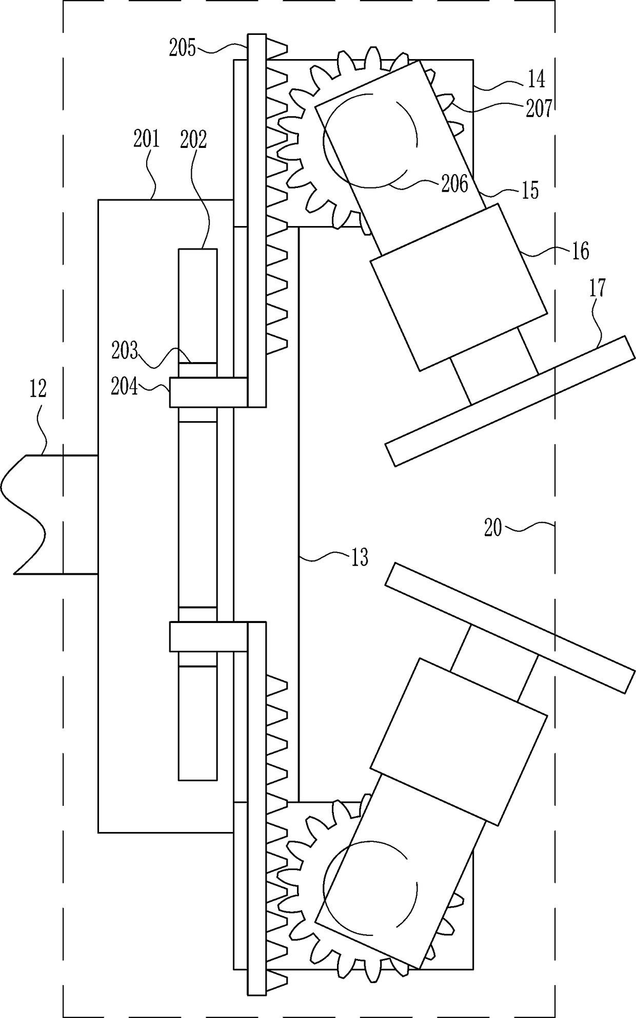 A glass side quick grinding device for a glass factory