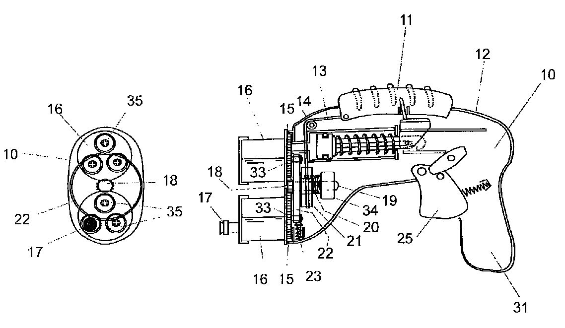 Toy multiple barrel gun