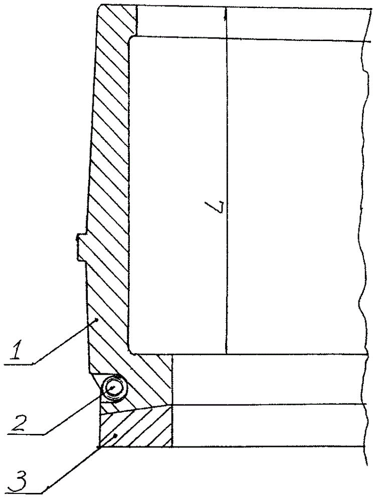 L-shaped combined type piston ring for internal combustion engine