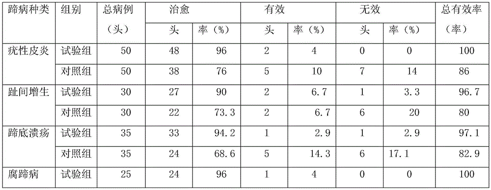 Cow hoof care solution capable of improving immunity and preparing method thereof