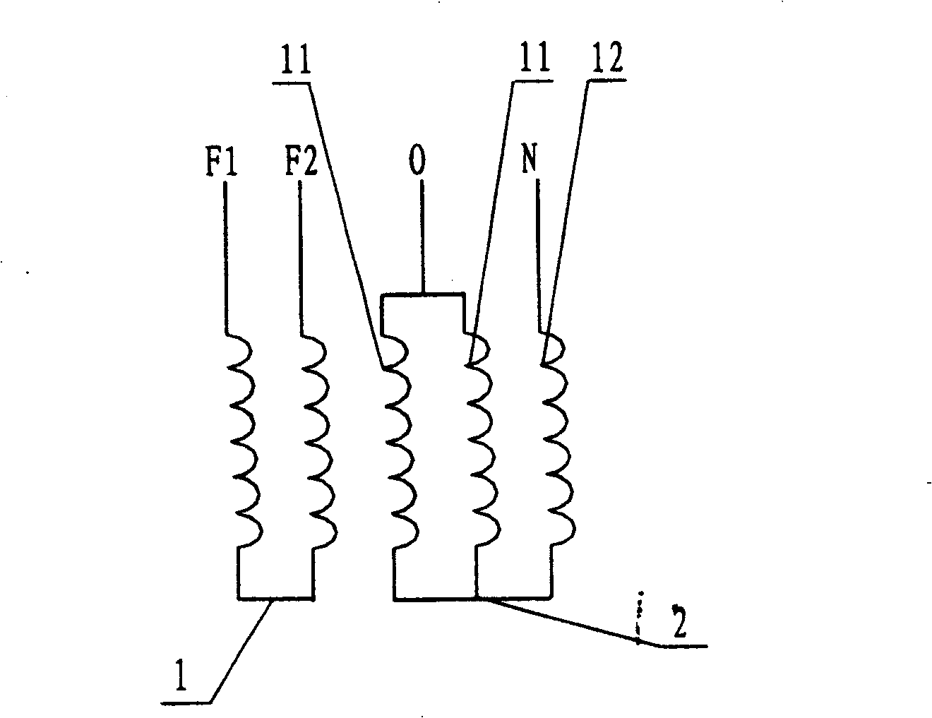 Biax arc suppression coil