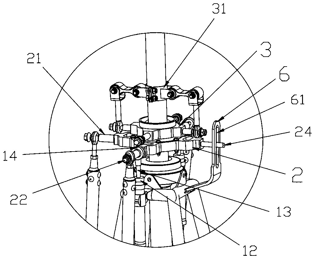 Light helicopter control mechanism and using method thereof