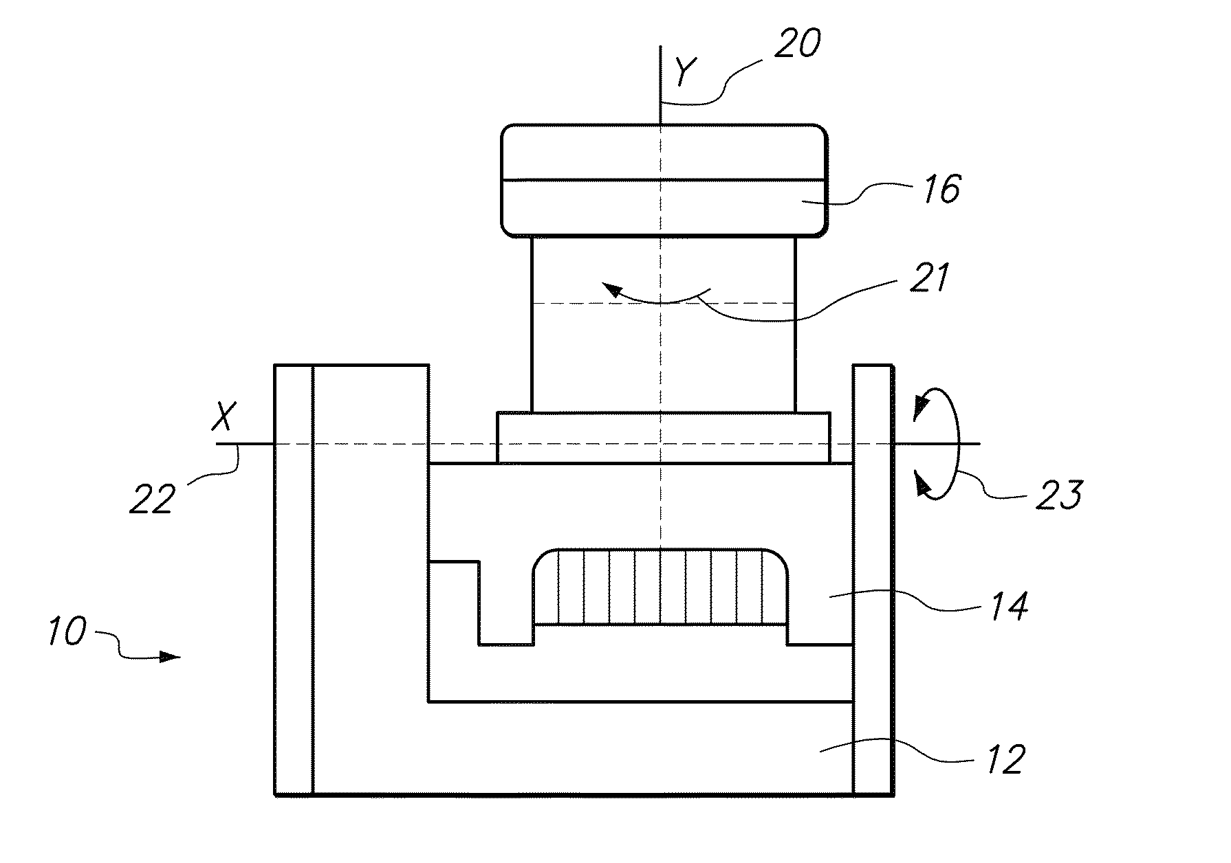 Nodding mechanism for a single-scan sensor