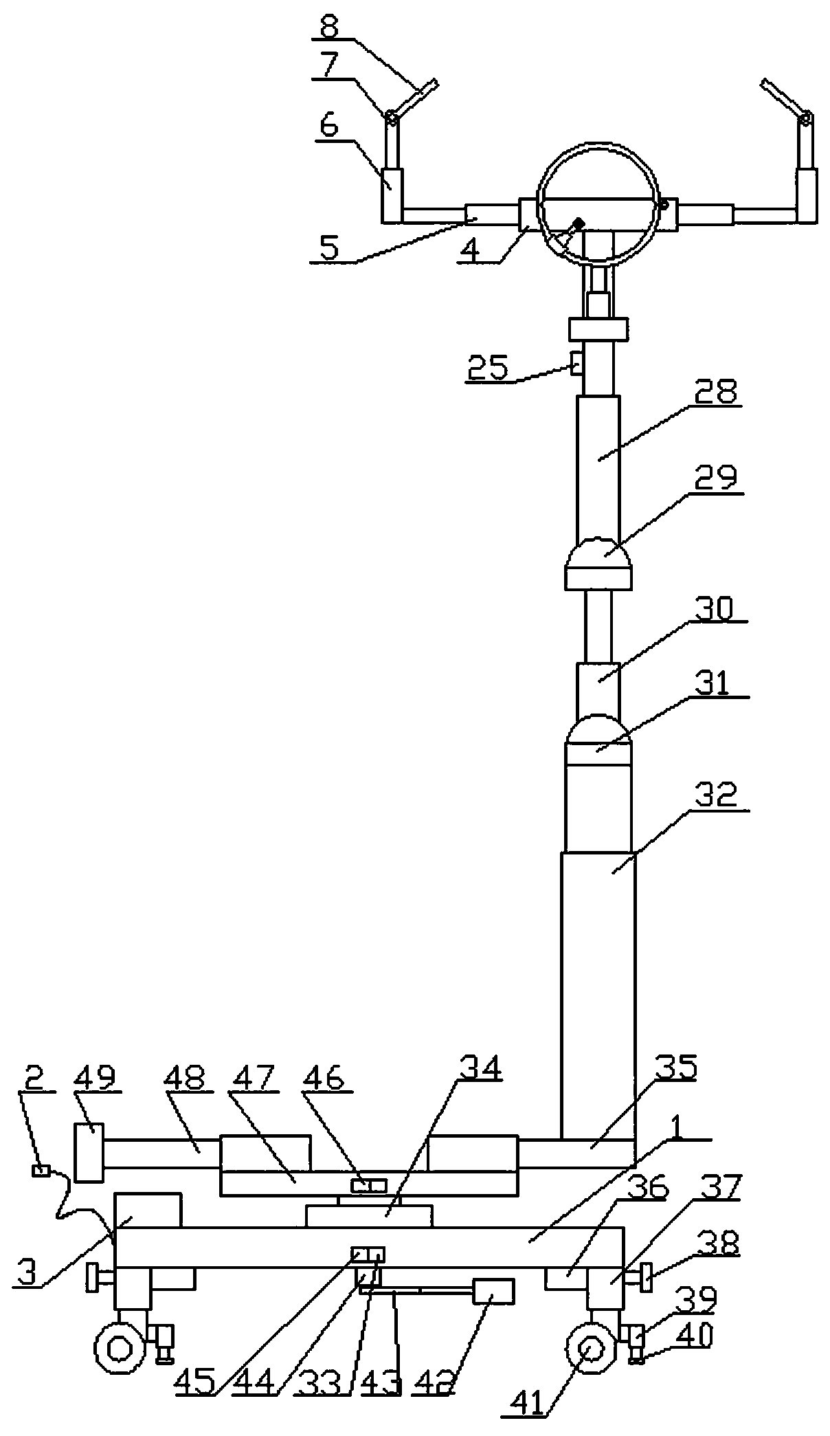 Line arranging device for old town