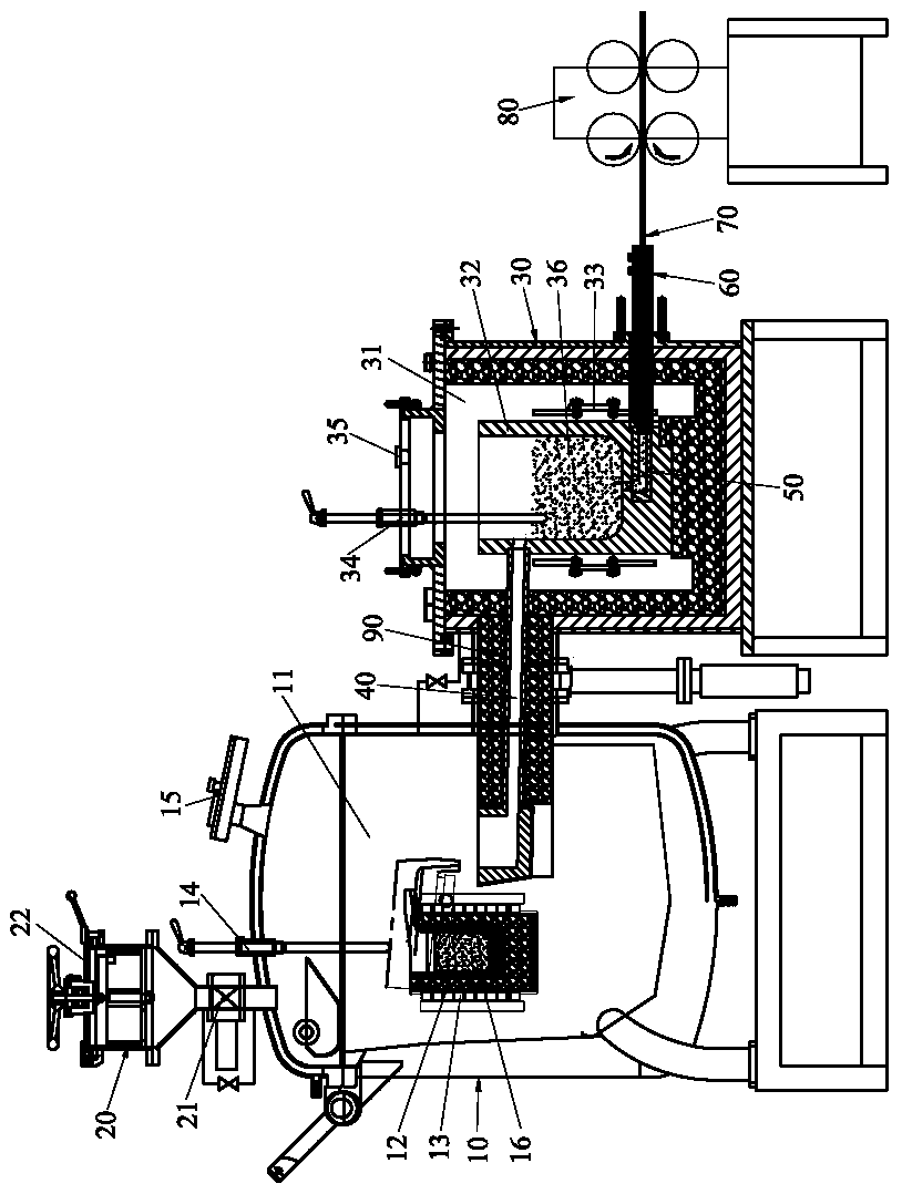 A kind of copper alloy vacuum continuous melting and casting method