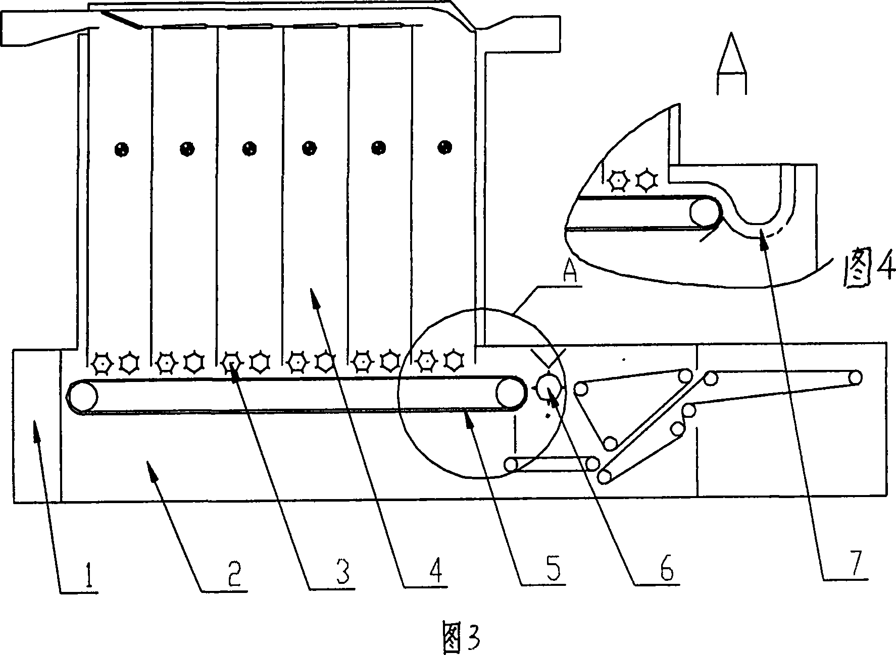 Mixing output mechanism adapted for multi-column cotton mixer