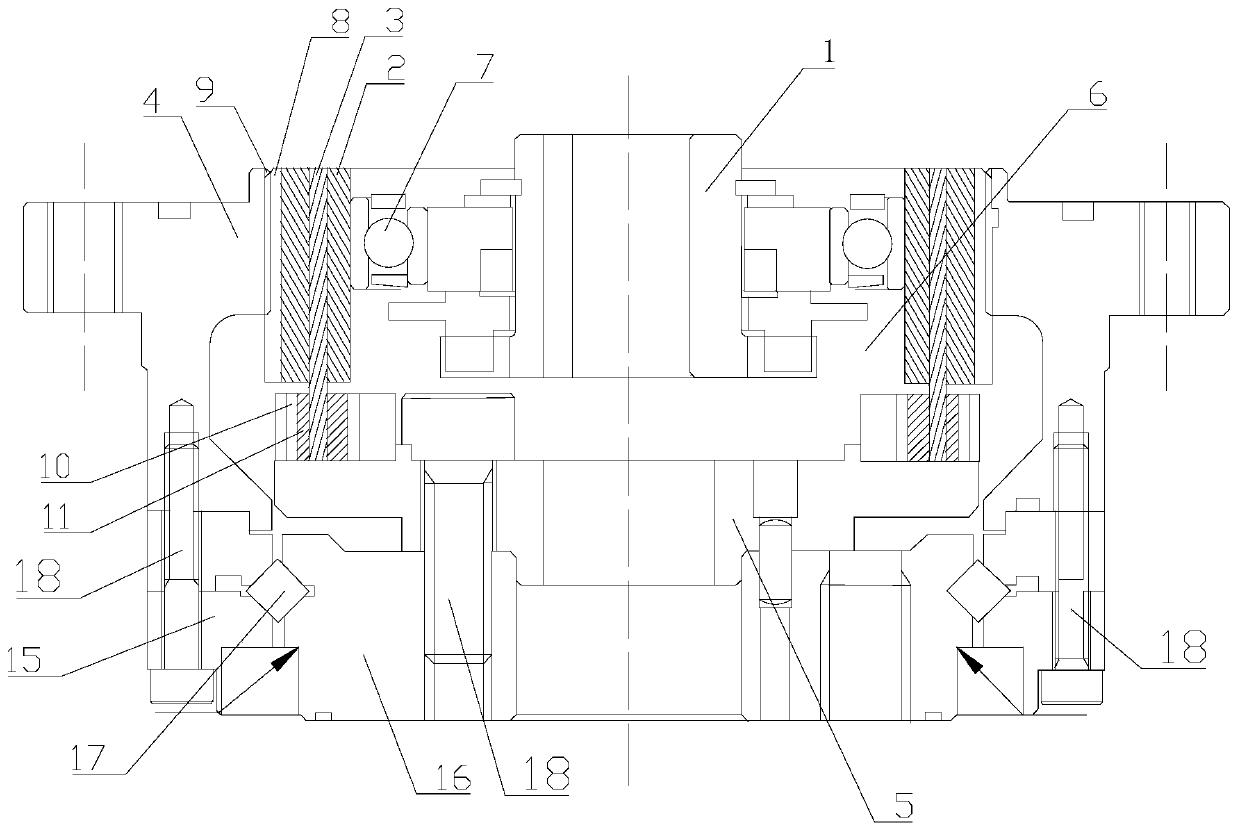 Harmonic transmission speed reducing mechanism