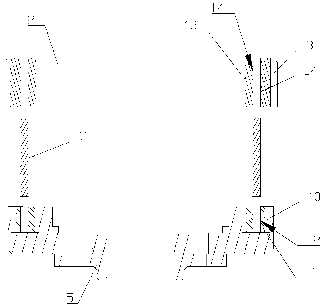 Harmonic transmission speed reducing mechanism