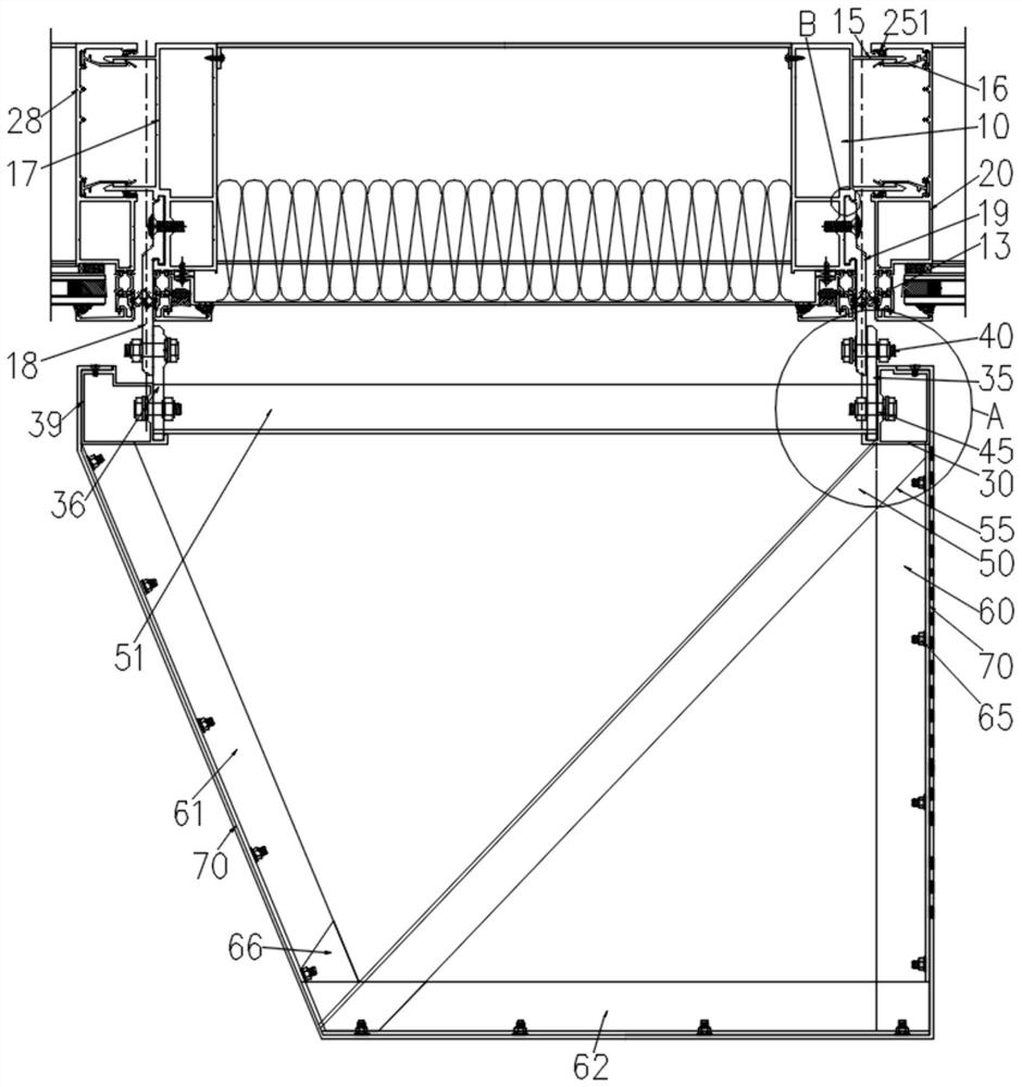 Large all-aluminum structure open aluminum plate curtain wall system and installation process thereof