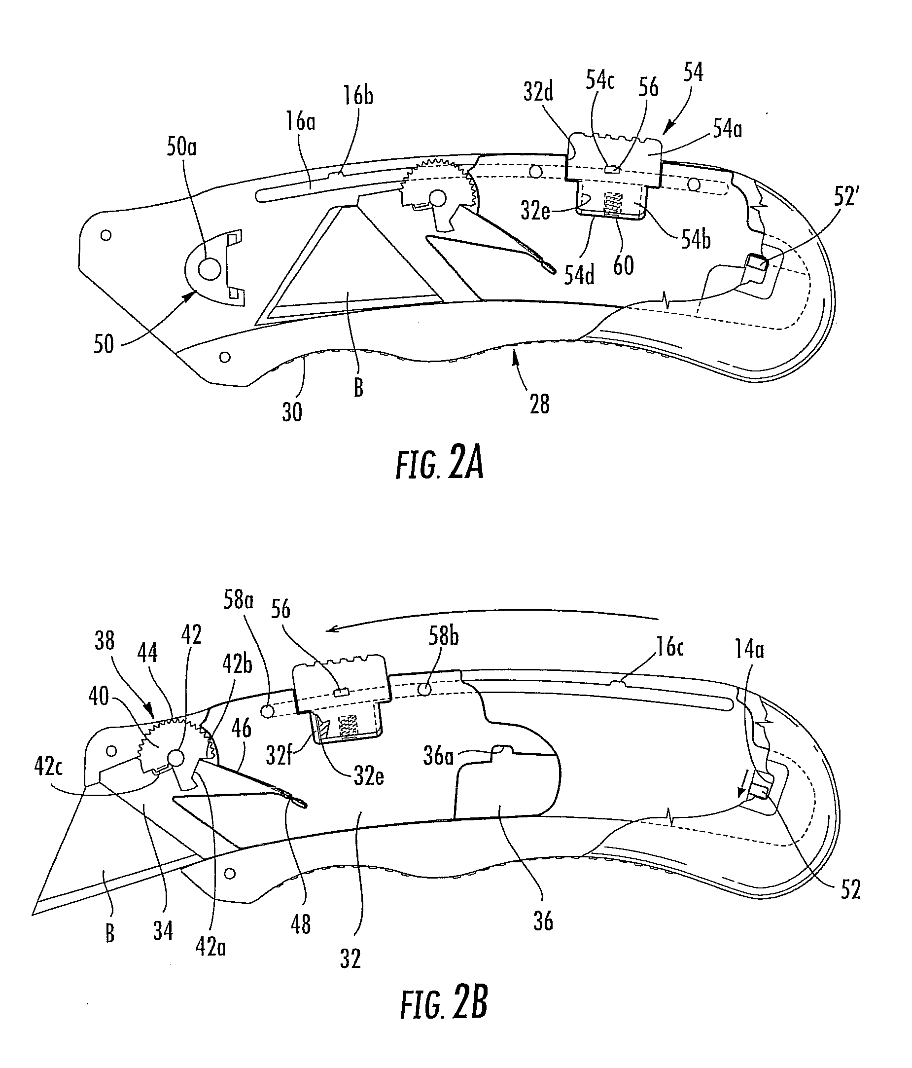 Self loading utility knife