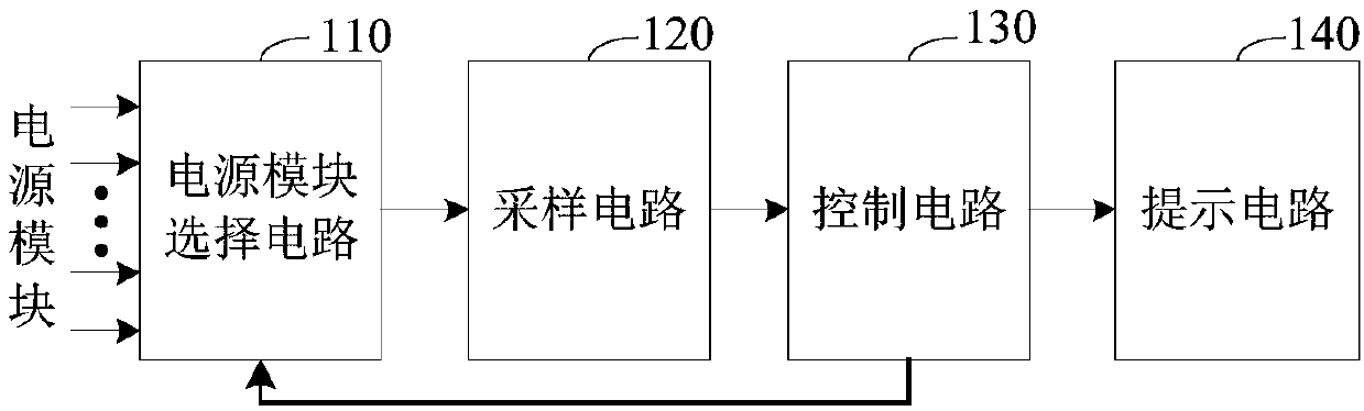 Detection circuit used for detecting voltage outputted by multi-path power supply module