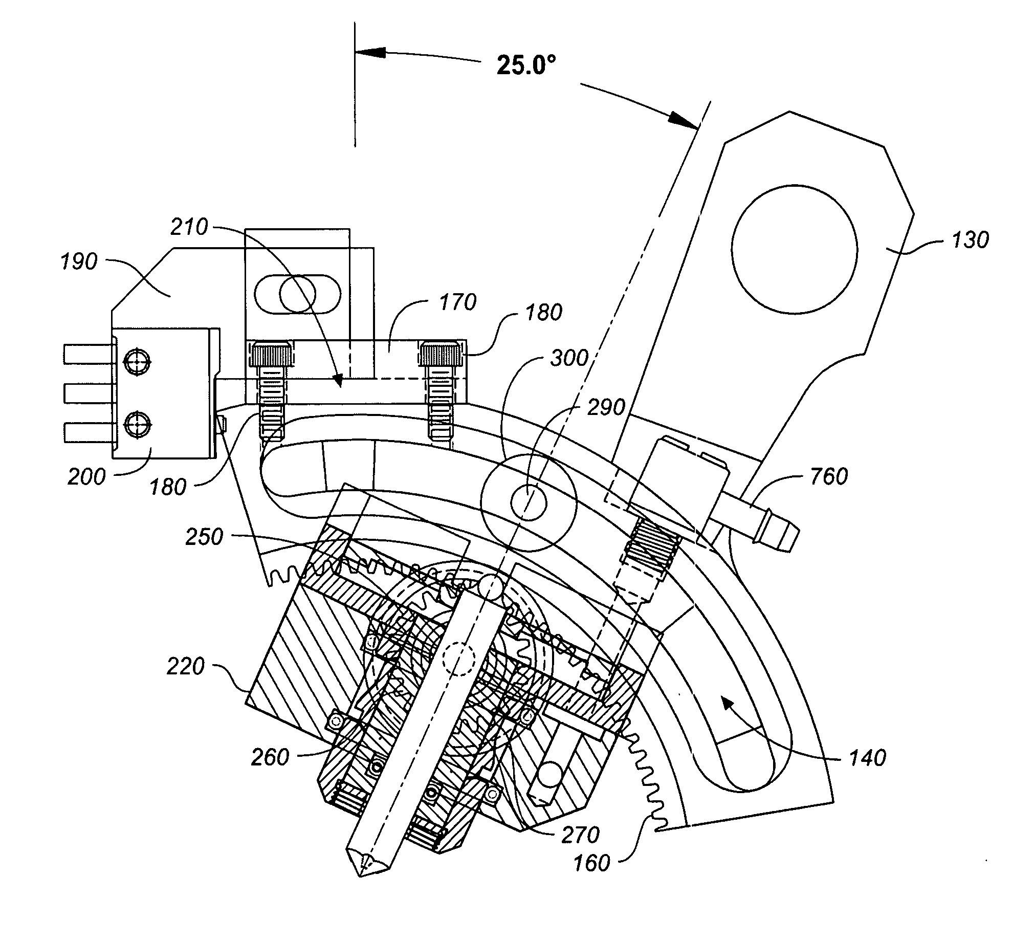 Automatic tool tilting apparatus for a scribe tool