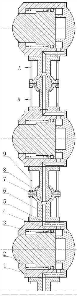 A flexible connection rock splitting rod