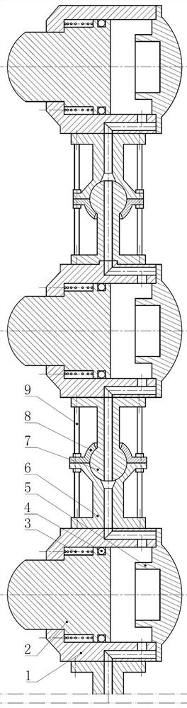 A flexible connection rock splitting rod