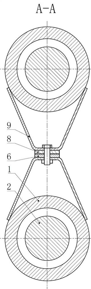 A flexible connection rock splitting rod