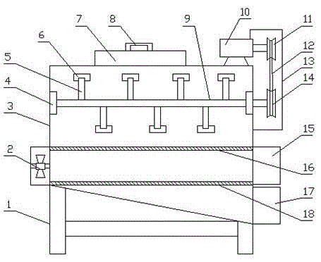 Stirring device for textile fiber