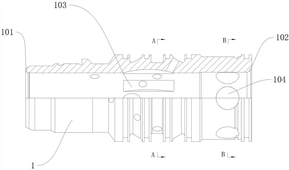 Valve sleeve oil groove and steel ball hole angle measuring gauge