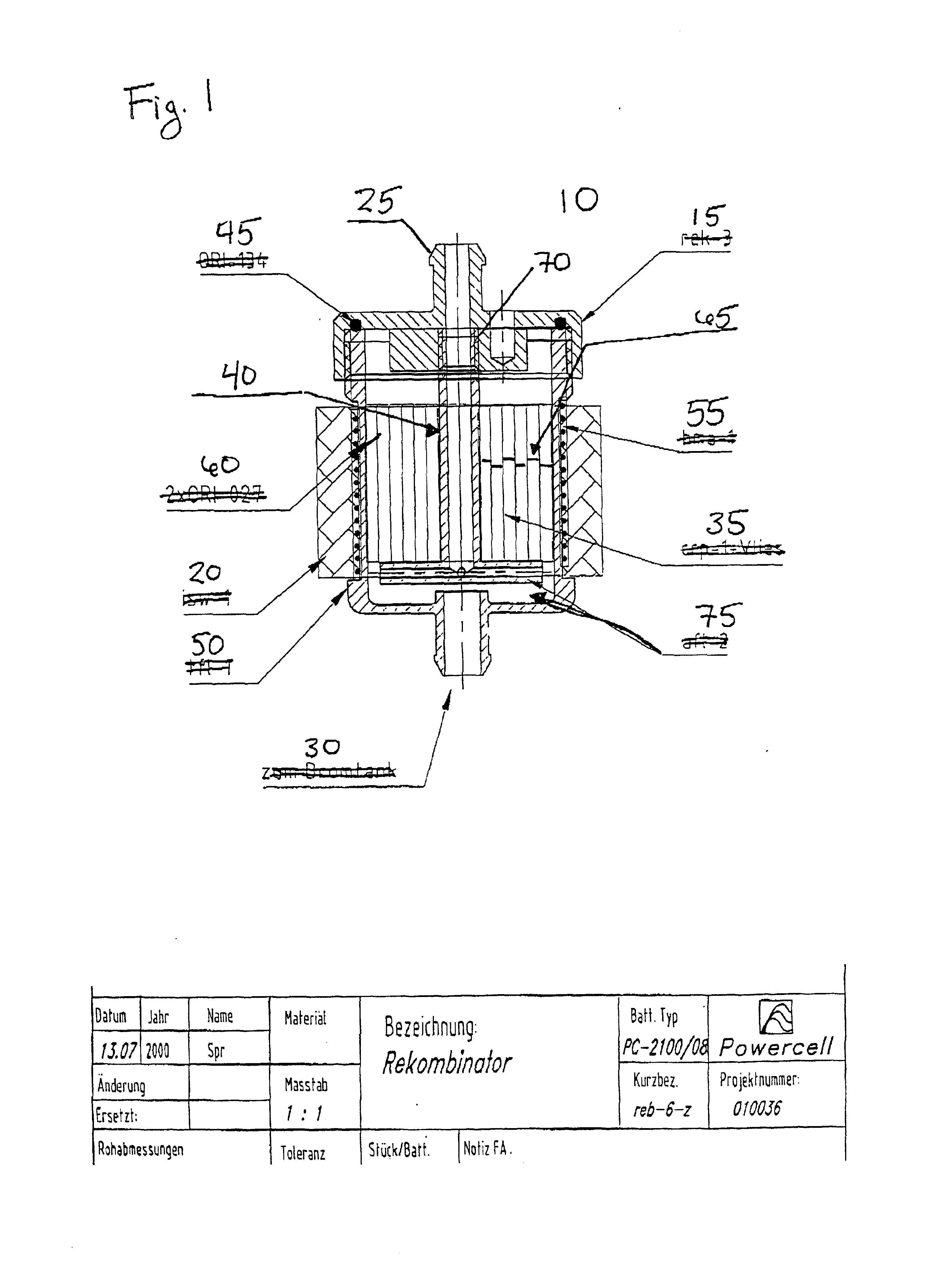 Recombinator for the re-acidification of an electrolyte stream in a flowing electrolyte zinc-bromine battery