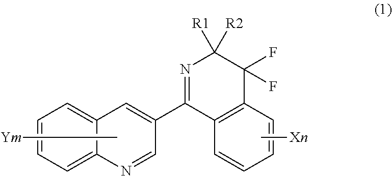 Method for producing 4, 4-difluoro-3,4-dihydroisoquinoline derivatives