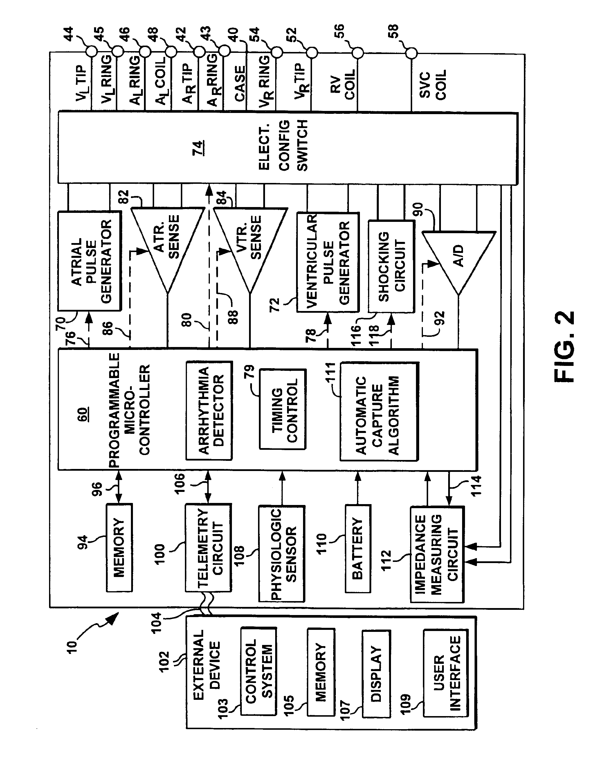 System and method with improved automatic testing functions for defining capture thresholds