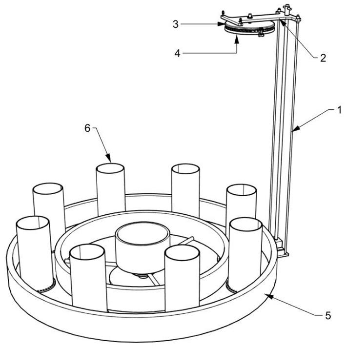 Device for researching soil erosion caused by rain dropping factors