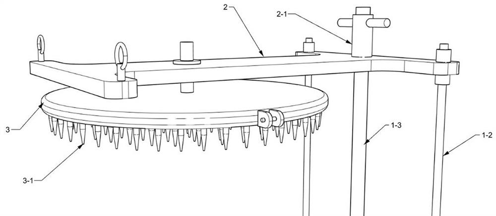 Device for researching soil erosion caused by rain dropping factors