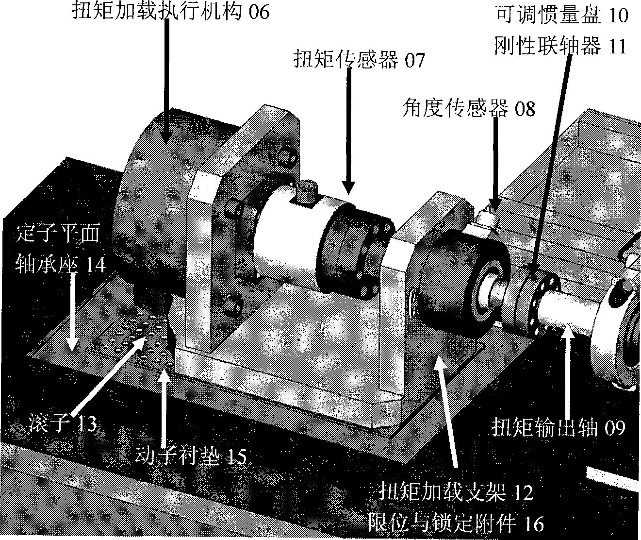 Bending combined two-dimension time-varying load loading unit