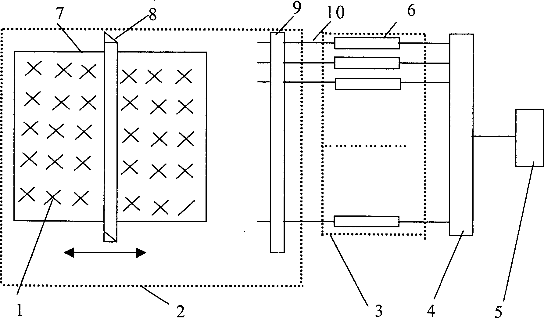 On-line laser energy and light power density space-time distribution measuring system