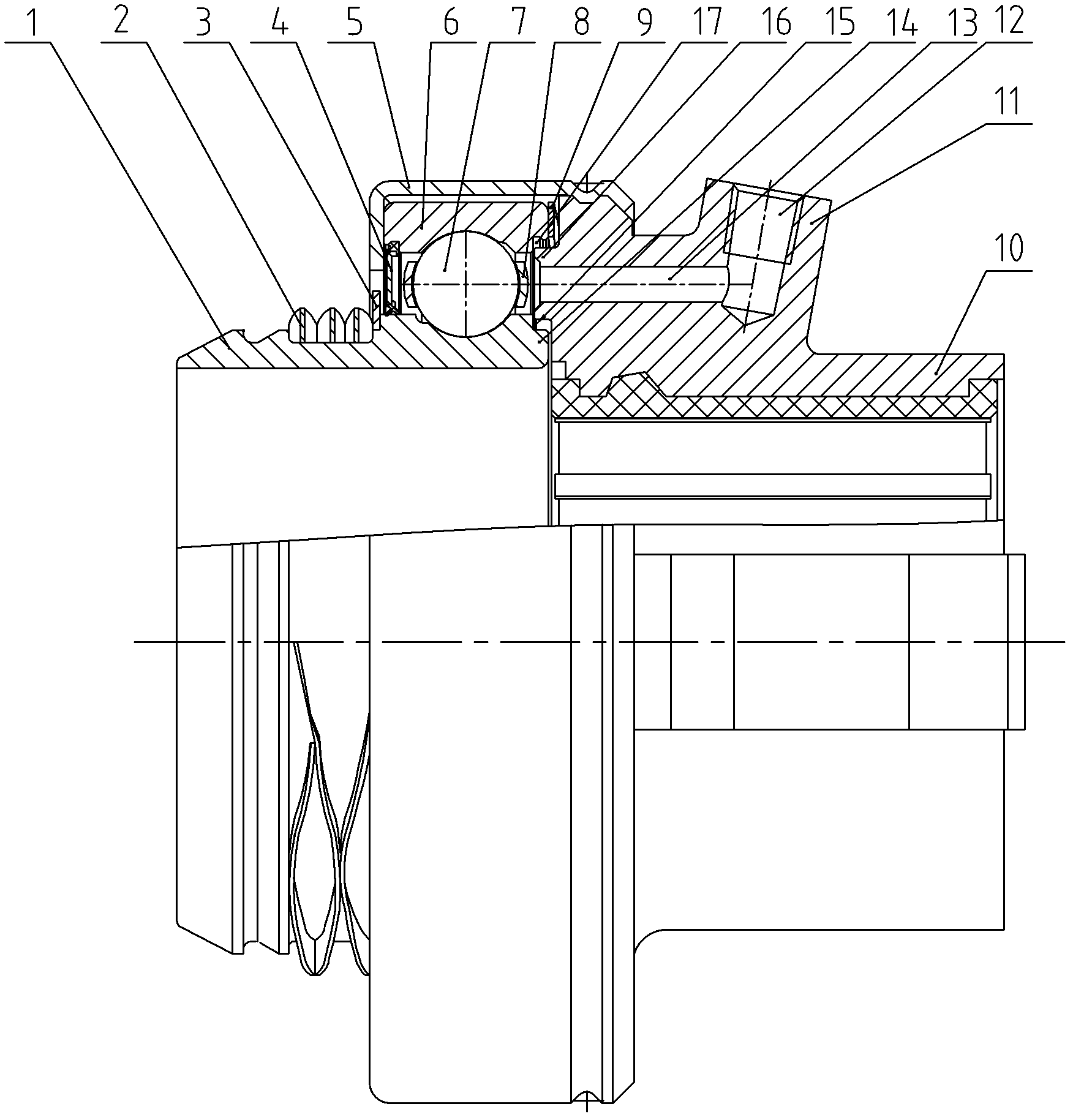 Pull type clutch release bearing capable of injecting grease for lubricating