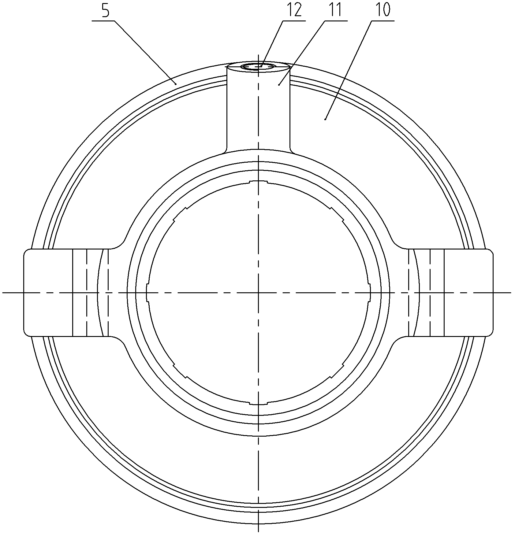 Pull type clutch release bearing capable of injecting grease for lubricating