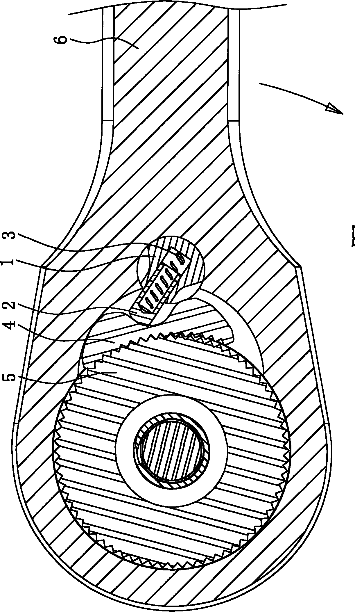 Thorn wrench for preventing tooth breakup