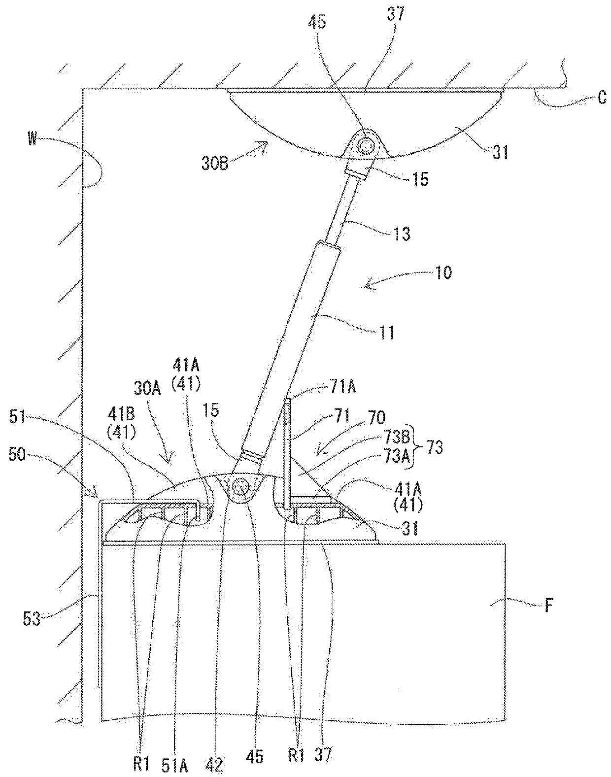 Overturn preventing device