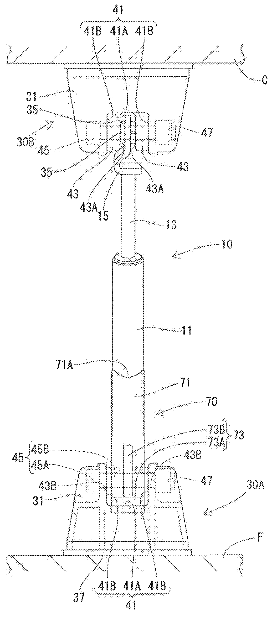 Overturn preventing device