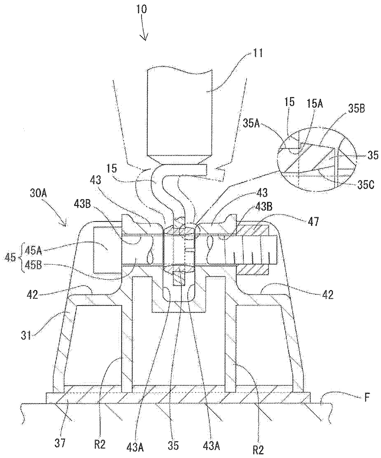 Overturn preventing device