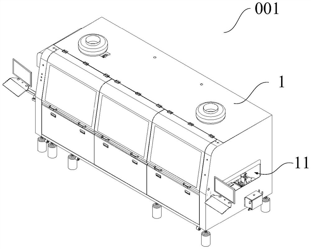 Detection device, control method thereof, control device and wave soldering equipment