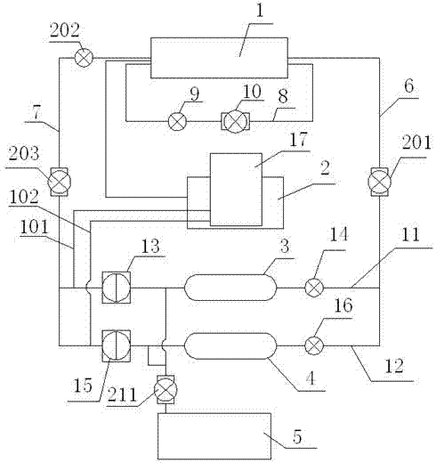 Air conditioner water cold storage system