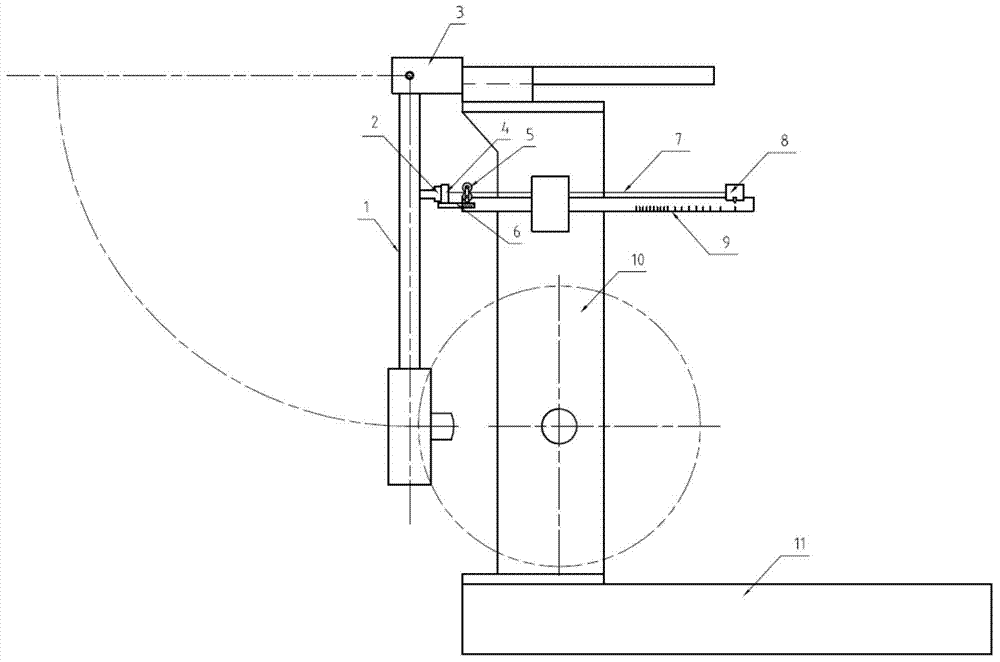 A kind of impact rebound tester