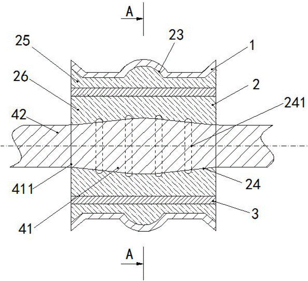 Anti-axial-disengaging deformation-resistant transverse stabilizer bar bush