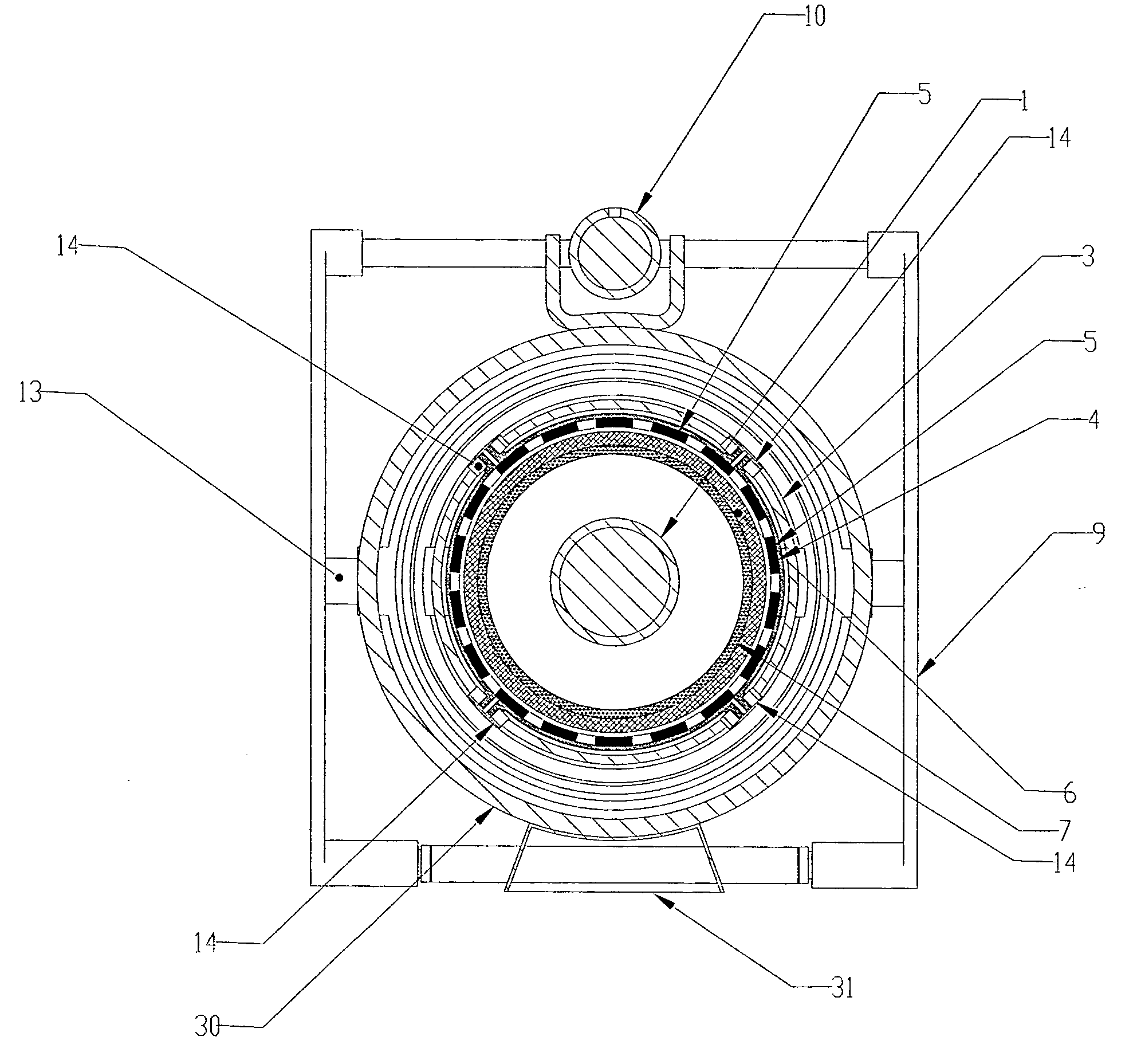 Apparatus for transferring torque magnetically