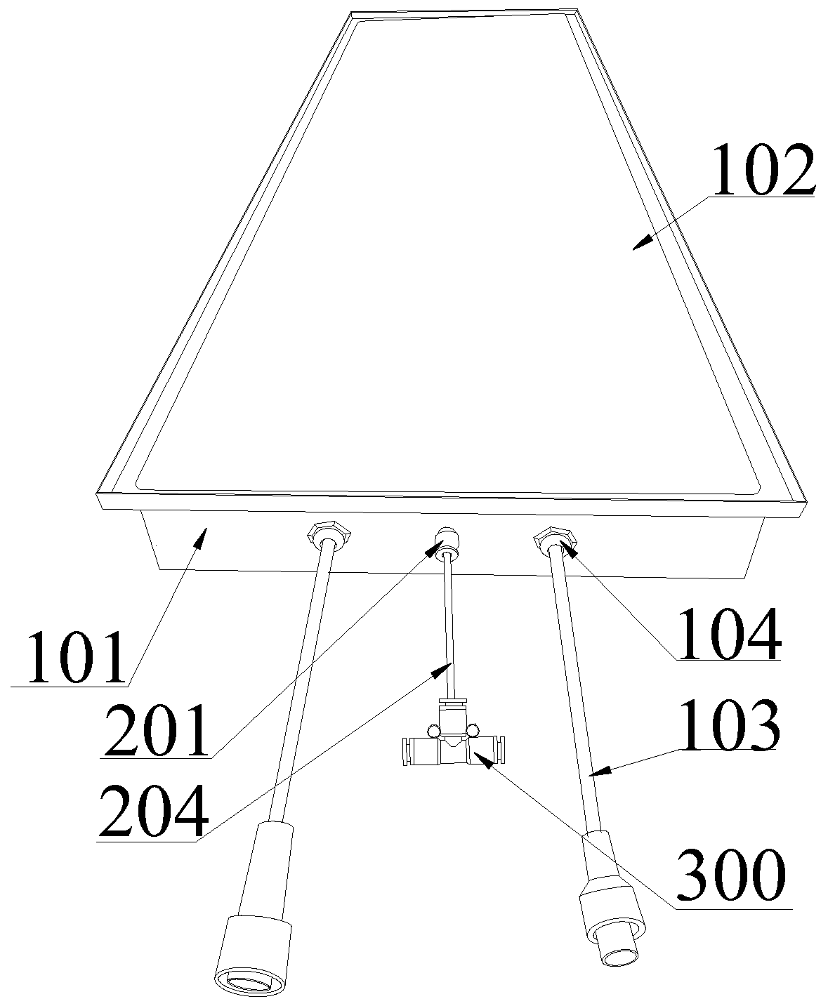 Internal and external air pressure balancing system for waterproof lamp