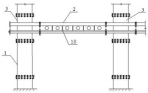 Framework composed of prestressed composite beams of system and construction method thereof