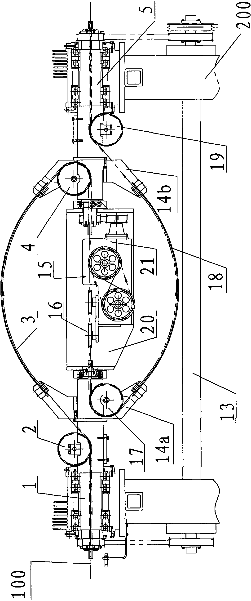 Four-pitch wire twisting machine capable of realizing continuous production