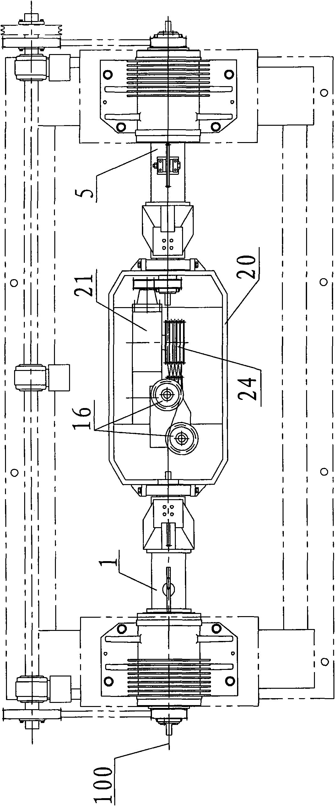 Four-pitch wire twisting machine capable of realizing continuous production