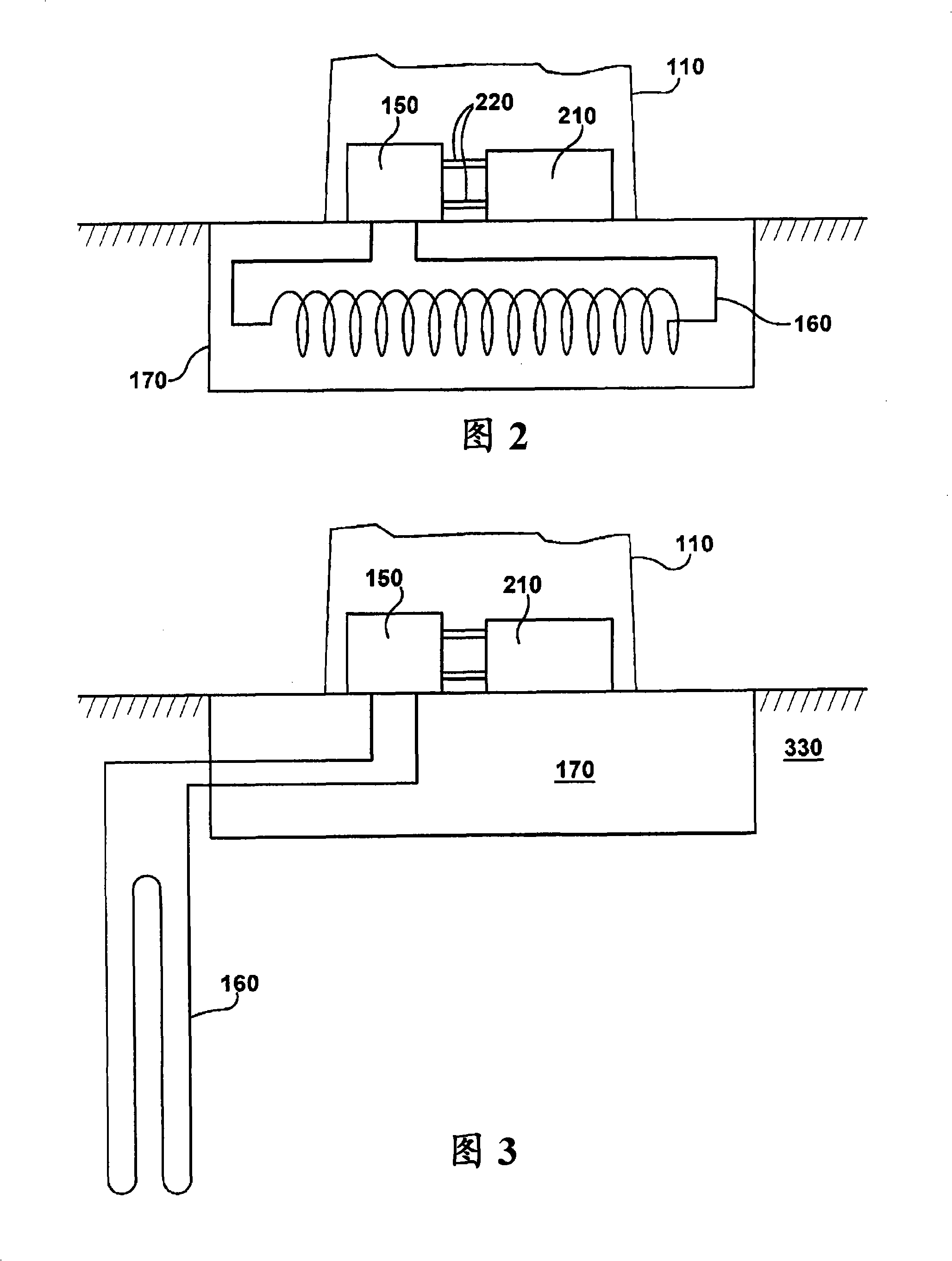 Wind turbine geothermal heating and cooling system